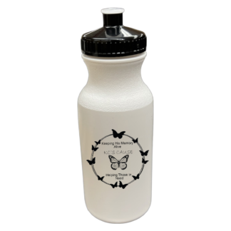 KC's Cause White Plastic Water Bottle